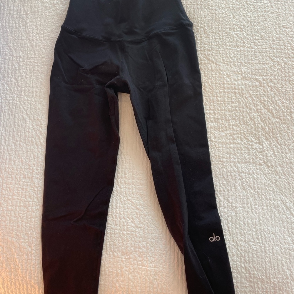 Alo 7/8 airbrush high waist leggings in black